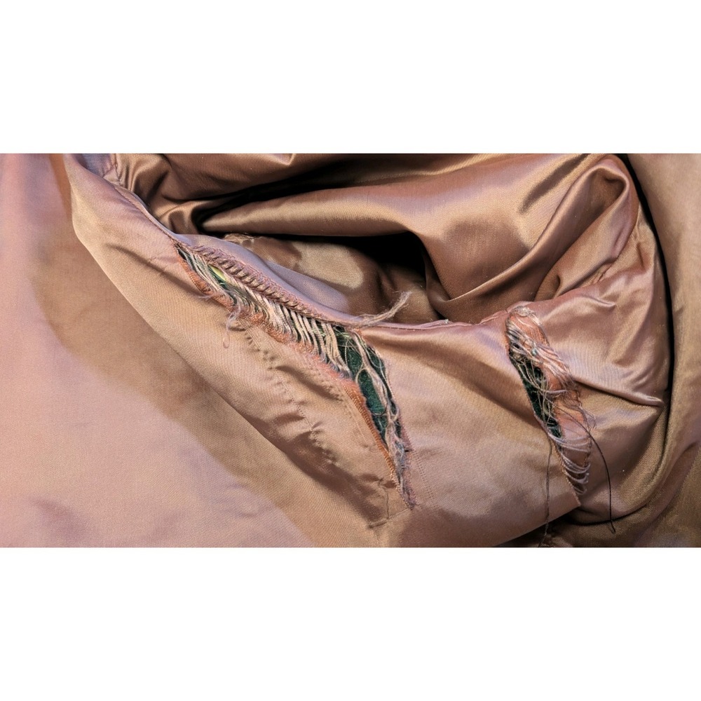 Members Only Black Leather Bomber Jacket with Brown Accents - Picture 9 of 11